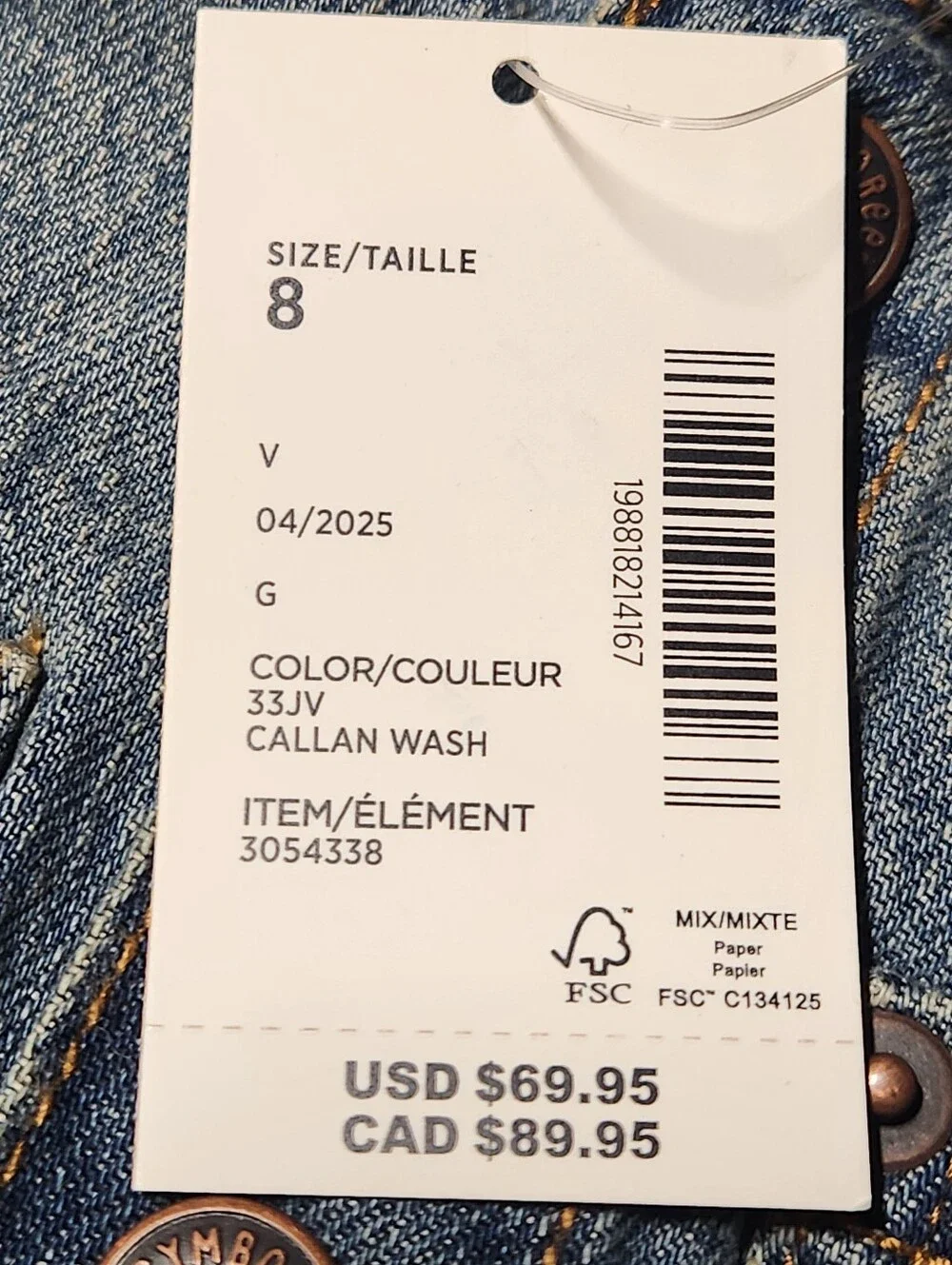 NWT Gymboree Heritage Denim Chore Coat Barn Jacket Corduroy Collar Size 8